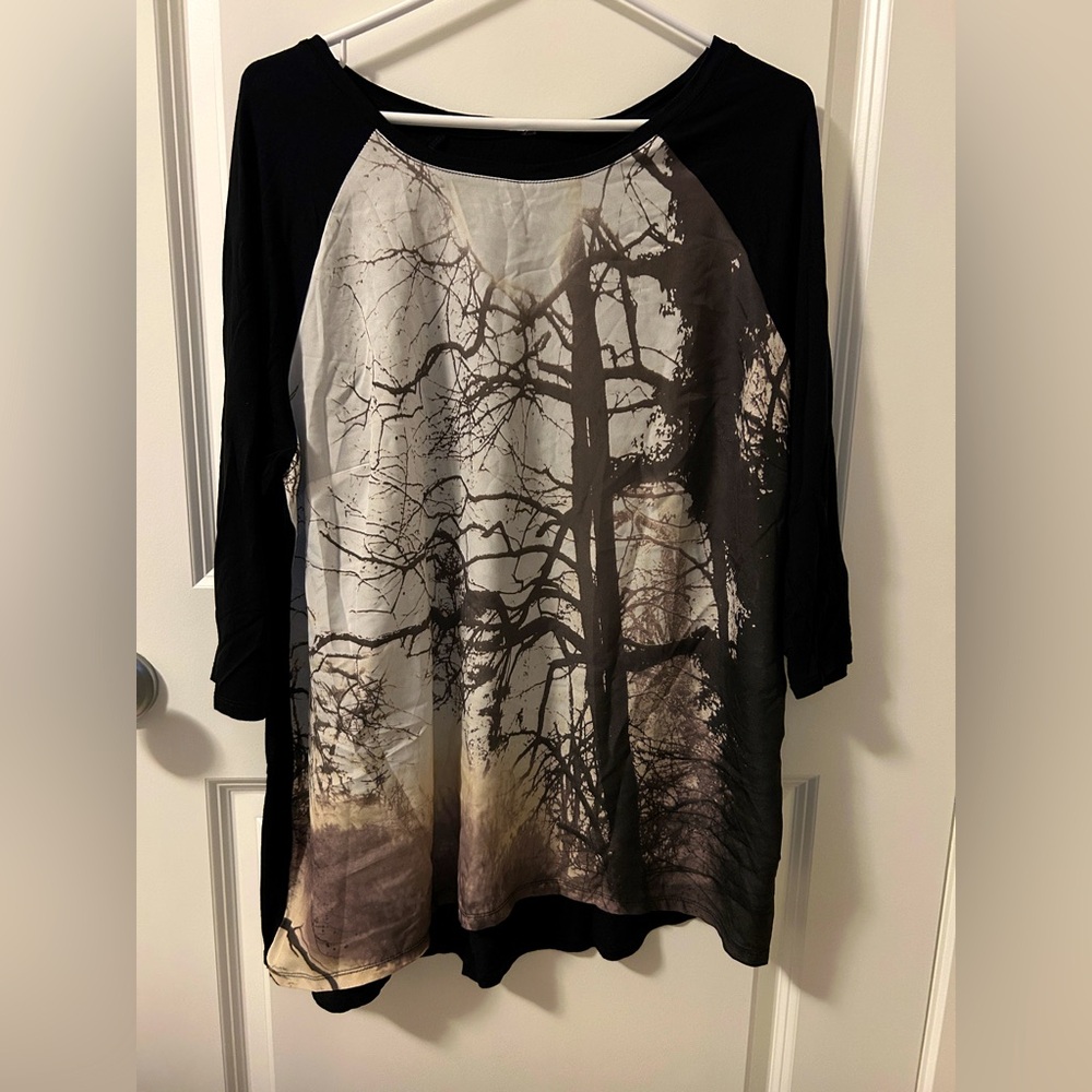 Forest print tee, US 14 from Penningtons.